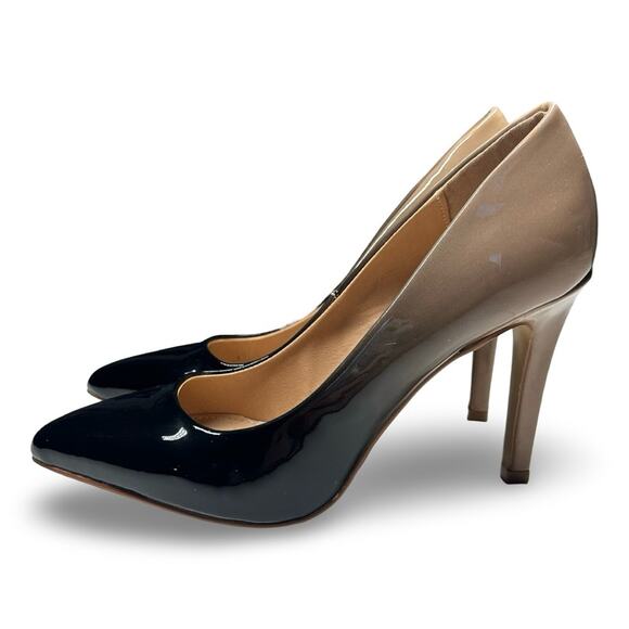 Head Over Heels by Dune Alexxaa Two Tone High Heel Pump Size 6 Vegan Career - Picture 2 of 8